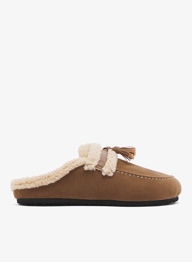 GLAMOROUS Casual Fluffy Slip On Mules - Image 1